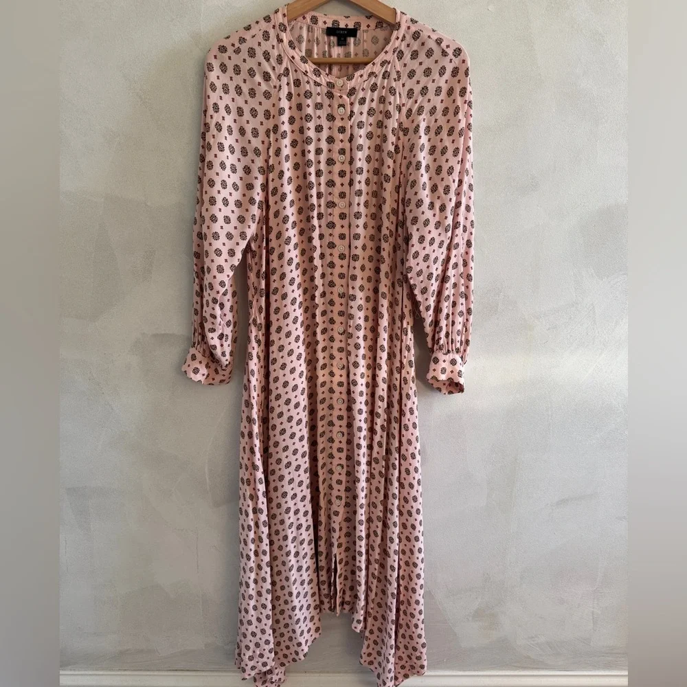 J. Crew - Handkerchief Hem Shirtdress in Medallion Print - Size M